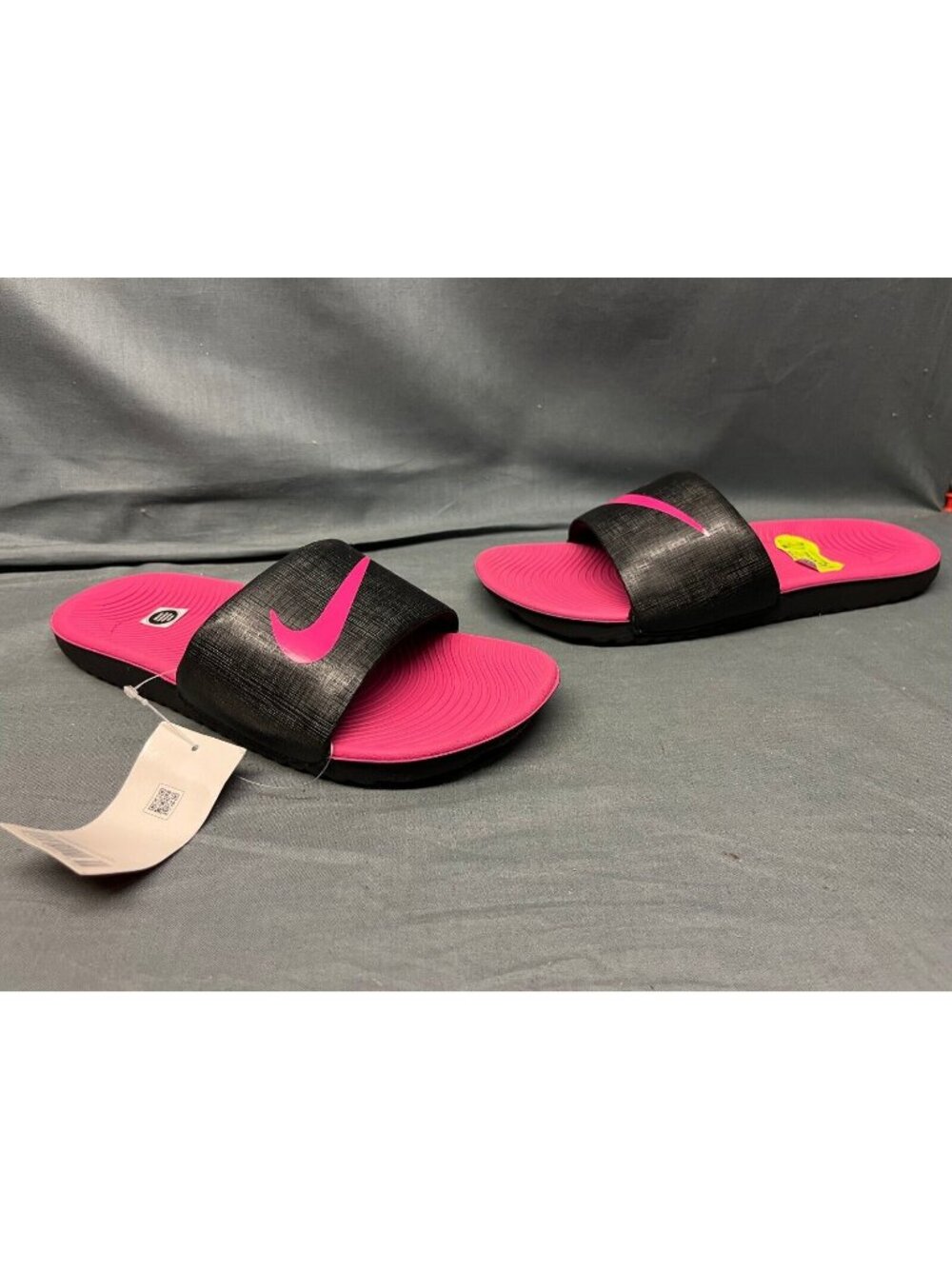 Nike Kawa Slide (PS) Sandals Slides Black Pink Girls Size 11c NEW WITH TAGS!
